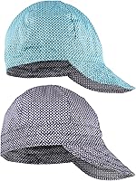 Vista 12 de BOCOMAL Gorro de Soldadura Resistente al Fuego CAT2 de Peso Medio con Estampado, Gorras de Soldador de 6 Paneles - Juego de 2