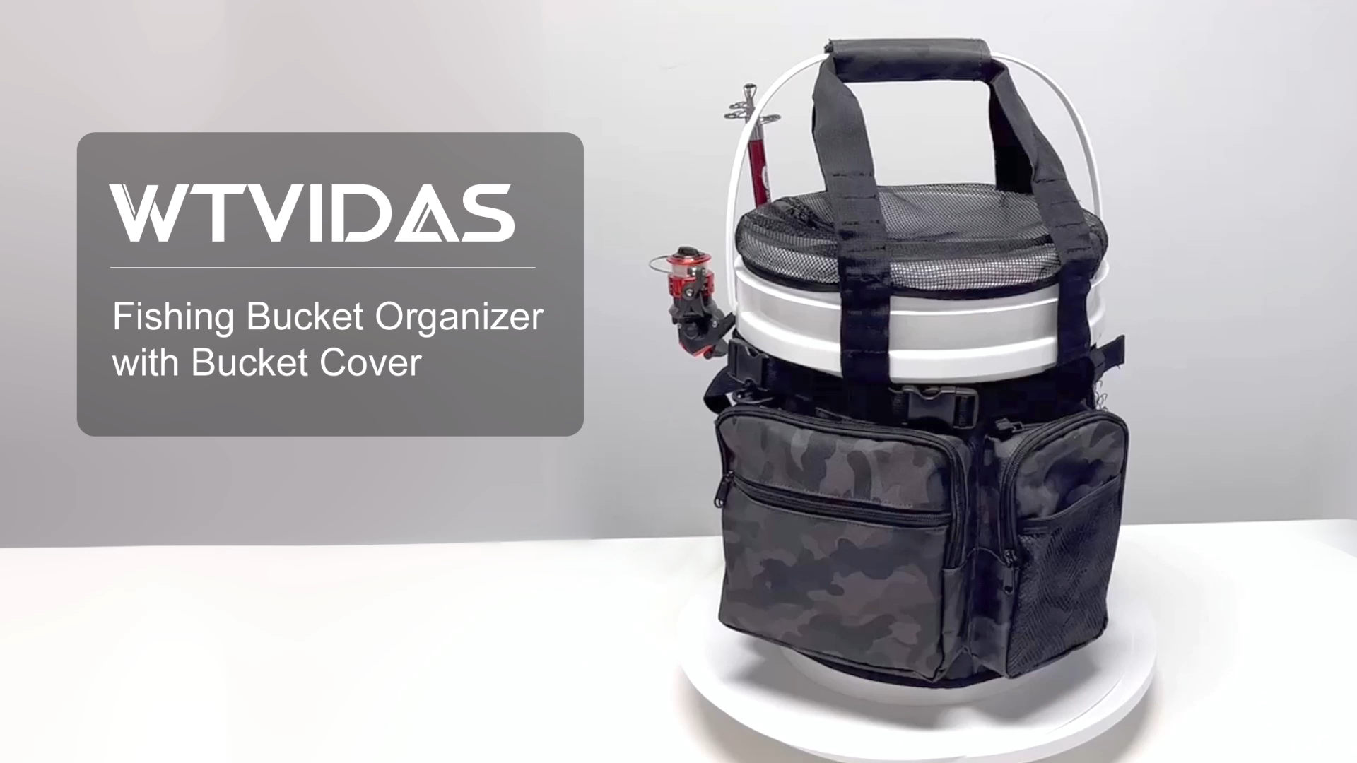 Amazon.com : WTVIDAS Fishing Bucket Organizer with Top Cover, Ice Fishing  Tackle Bag with Rod & Plier Holder, Multi-Pockets for 5 Gallon Bucket Fish  Gear & Accessories : Sports & Outdoors
