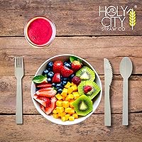 Vista 6 de Tenedores de bambú 250 unidades 6.7 pulgadas Utensilios biodegradables Compostables y sin plástico Ideal para la industria de servicios