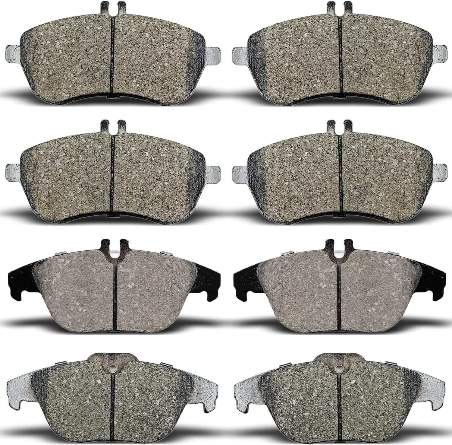 Front Rear Brake Pads Compatible with 2012-2016 Mercedes-Benz C250, for 2008-2012 Mercedes-Benz C300 (D1340 D1341)