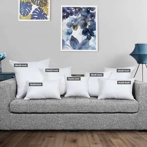 Utopia Bedding Cushion Inserts 55cm x 55cm (22x22 inch) Pack of 2 Hollowfibre Inner Pads for Sofa or Bed – White Cushions Fillers - 3