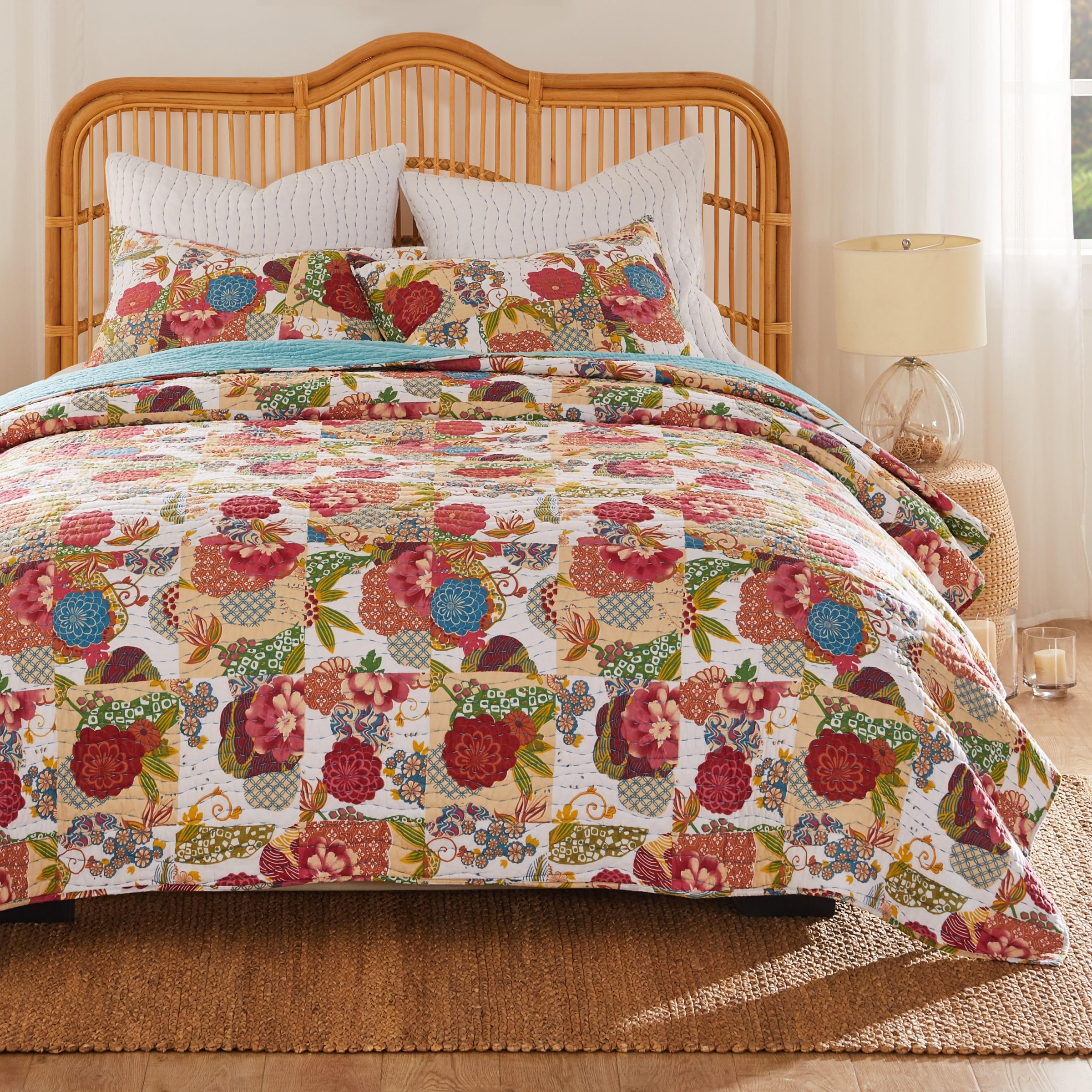 Greenland Home Jewel 100% Cotton Kantha Quilted Set