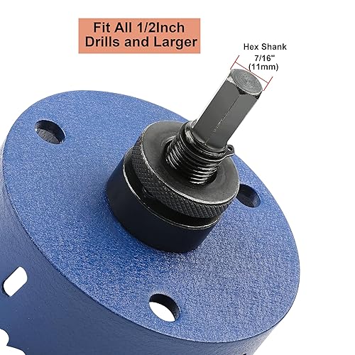 Miniatura 3 de ASNOMY Sierra de agujero de 4-12 pulgadas para madera, profundidad de corte HSS de 1-38 pulgadas de profundidad de corte HSS para tableros de