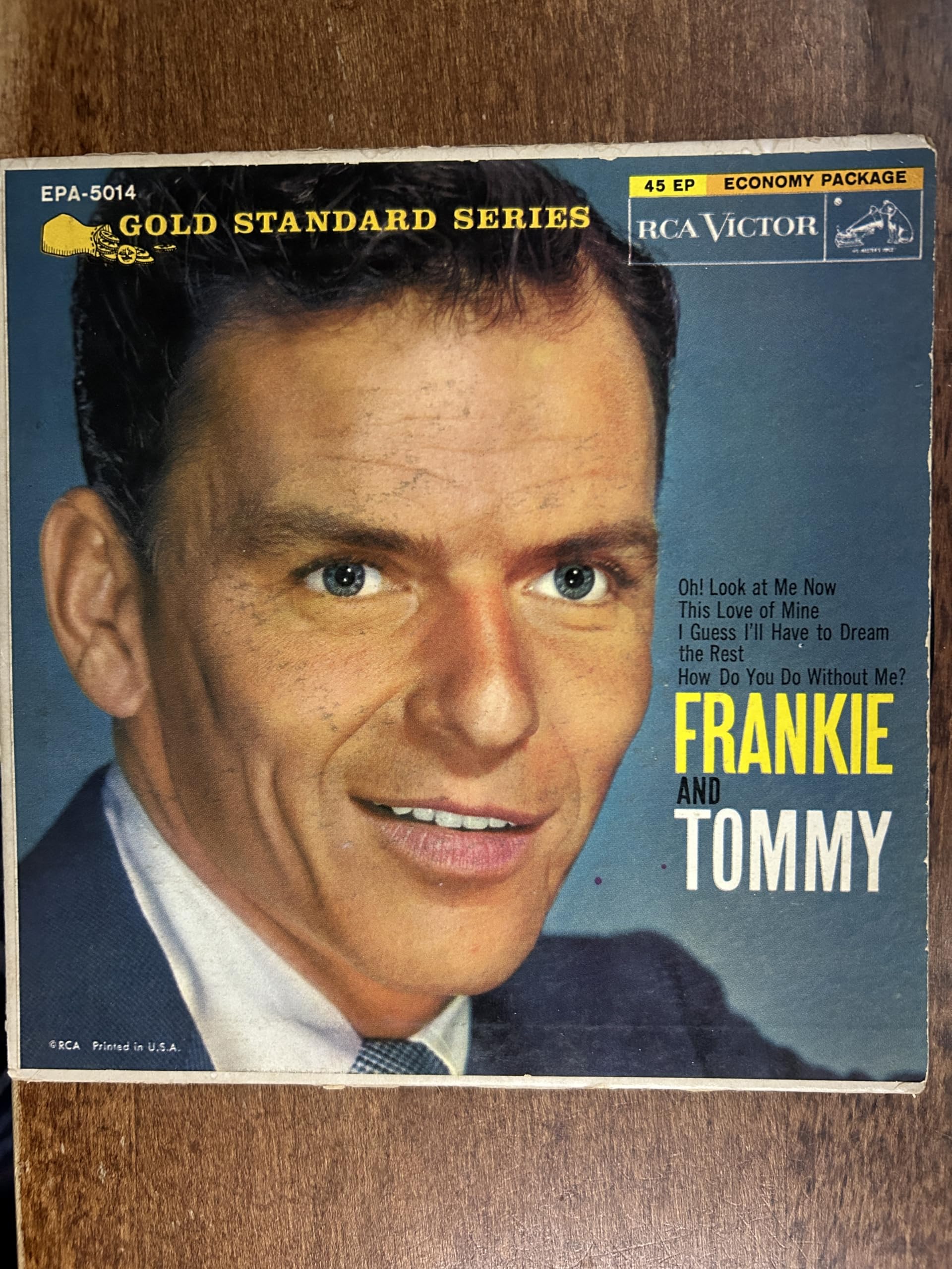 FRANK [Ol' Blue Eyes] SINATRA and TOMMY DORSEY. 45RPM vinyl record Extended Play with picture sleeve. an RCA Victor featuring early recordings of The Singer with the Tommy Dorsey orchestra. See photos for Track Names. Excellent condition, rare collectible