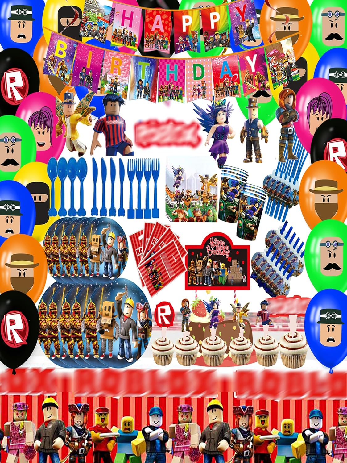 Gallagher 163pcs Cartoon Birthday Party Decorations Supplies Pack – Red Napkins, Swirls, Banner, Balloons, Cupcake Toppers, Plates, Straws, Spoons, Forks, Tablecloth, Cake Toppers, Gift Bags Gallagher 163pcs Cartoon Birthday Party Decorations Supplies Pack – Red Napkins, Swirls, Banner, Balloons, Cupcake Toppers, Plates, Straws, Spoons, Forks, Tablecloth, Cake Toppers, Gift Bags