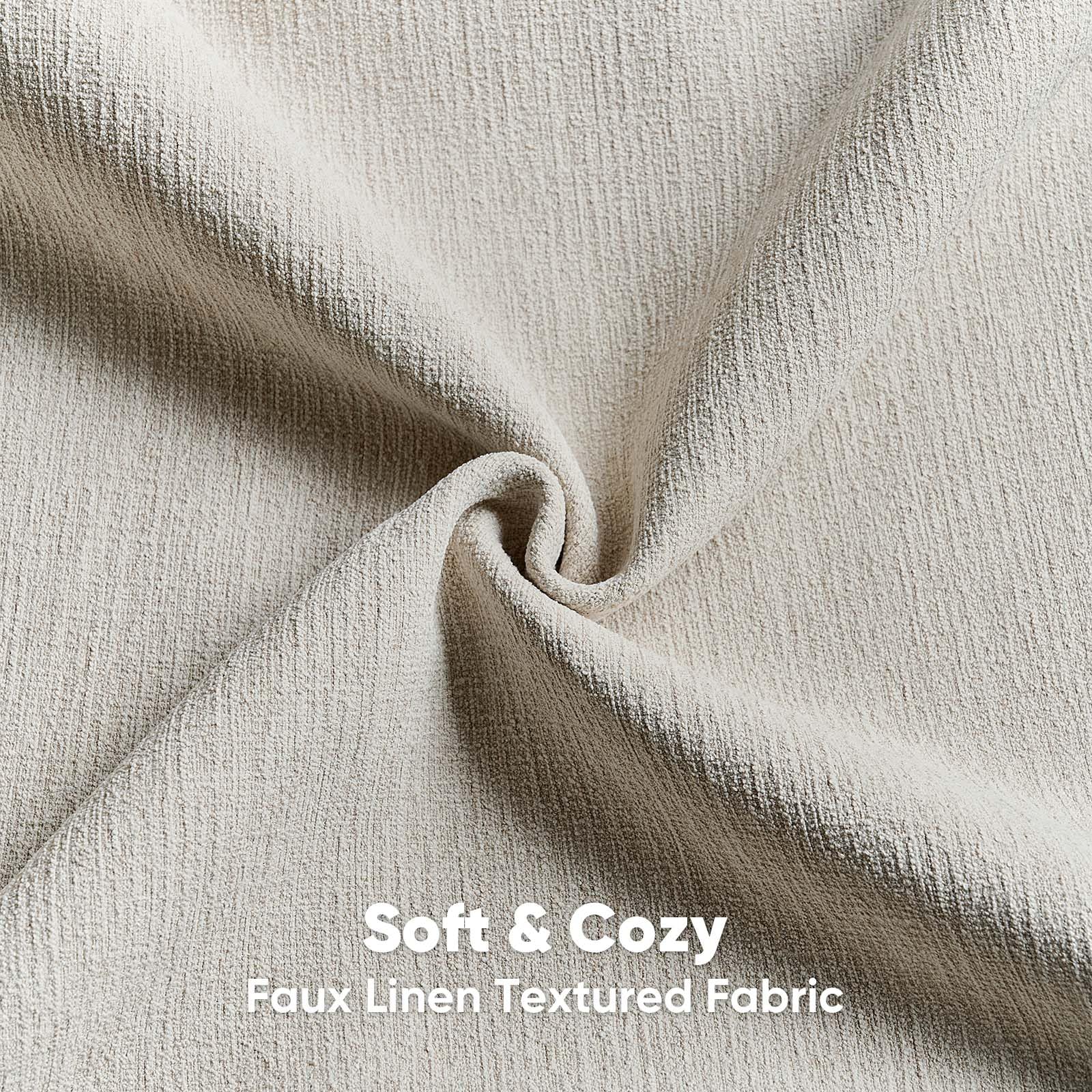 FUTEI Lot de 2 housses de coussin décoratives en chenille synthétique douce et confortable en faux lin texturé pour décoration d'intérieur de style rustique, canapé, salon, 50,8 x 50,8 cm, beige