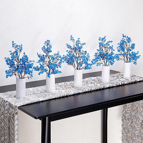 Miniatura 34 de 10 piezas de flores artificiales de aliento de bebé, flores artificiales de tacto real a granel, flores de seda para decoración del hogar, arreglo