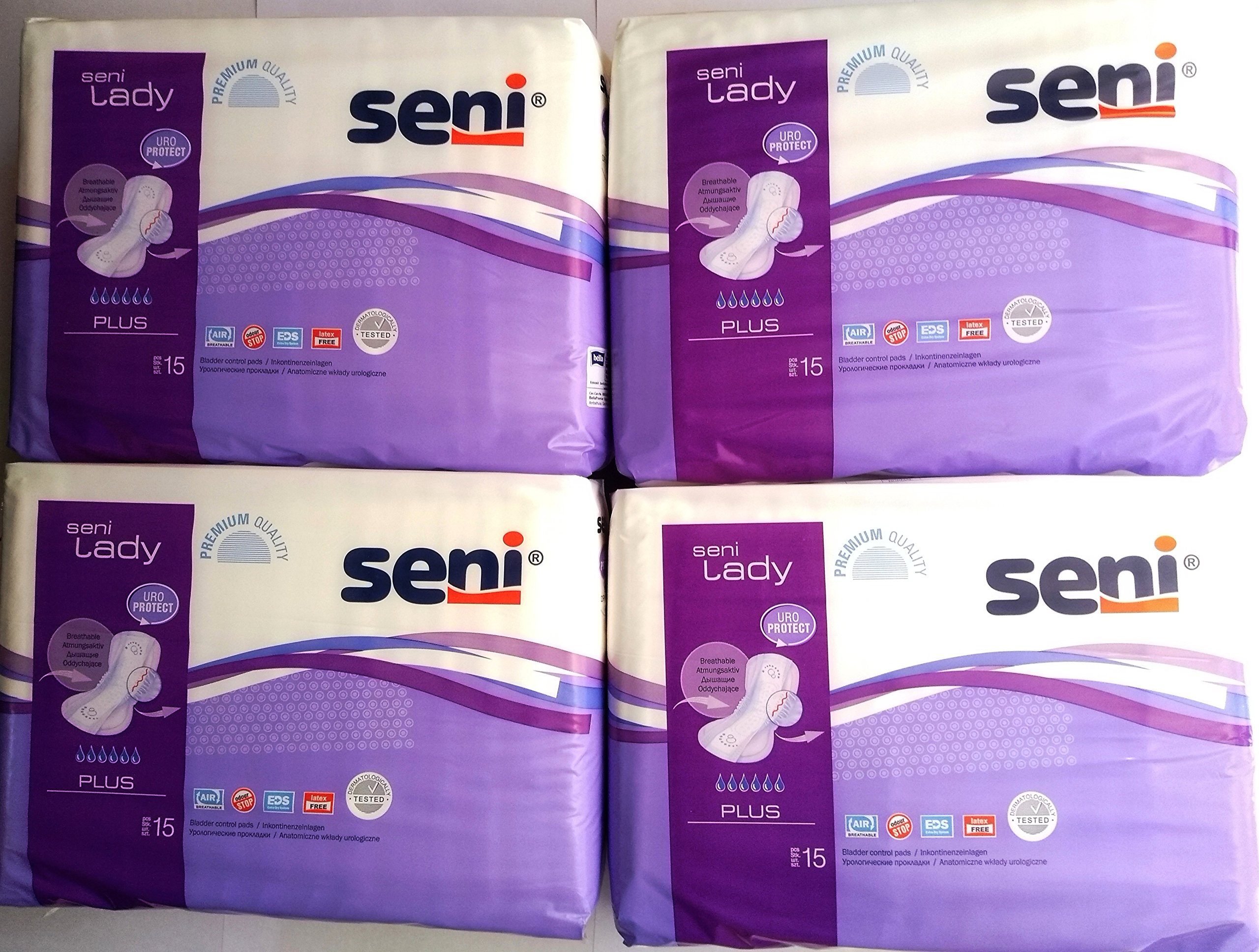 Seni Uro Protect- Lady Plus-Combo Pack Of 4(60 Pieces)
