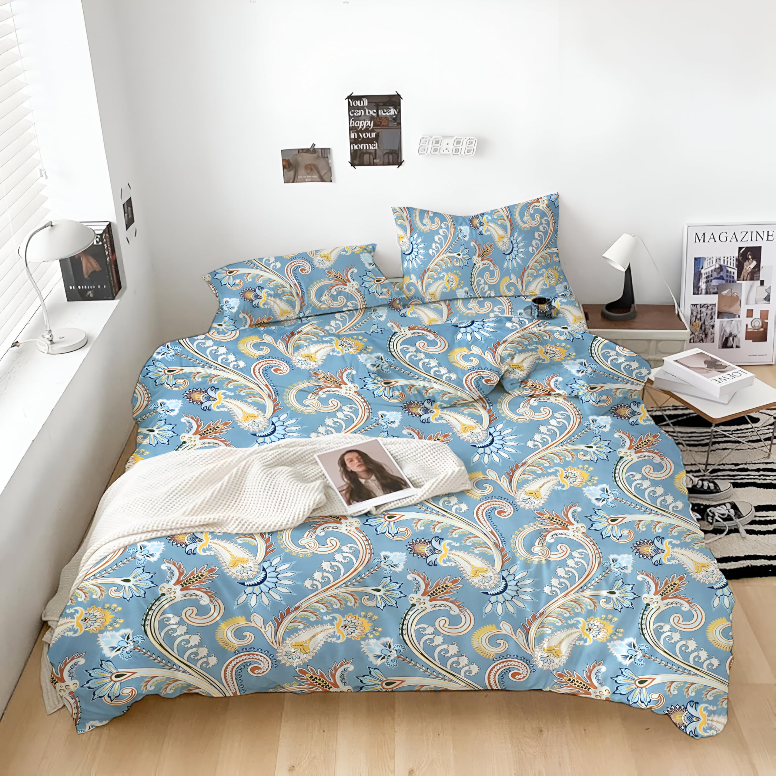 IVAZA Super Soft Ezyption Cotton King Size AC Comforter II Blanket II Duvet for Double Bed Bedding Set with 1 Flat Bedsheet and 2 Pillow Cover, 4 Piece Comforter Set Royal Blue (B0DBVJSBLS) Amazon Price History, Amazon Price Tracker