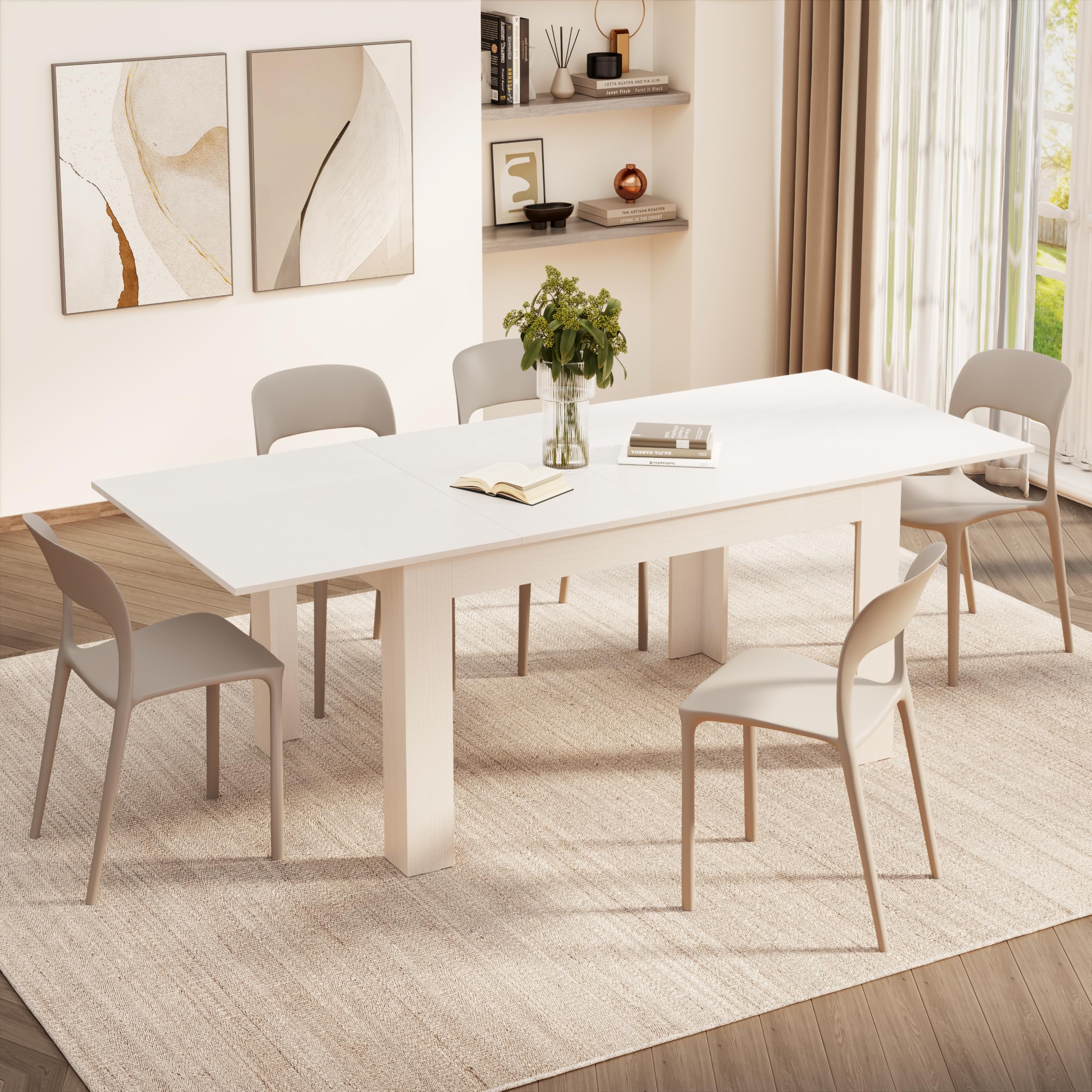 Amazon.com - Mobili Fiver Easy Extendable Dining Table, 55.1 to