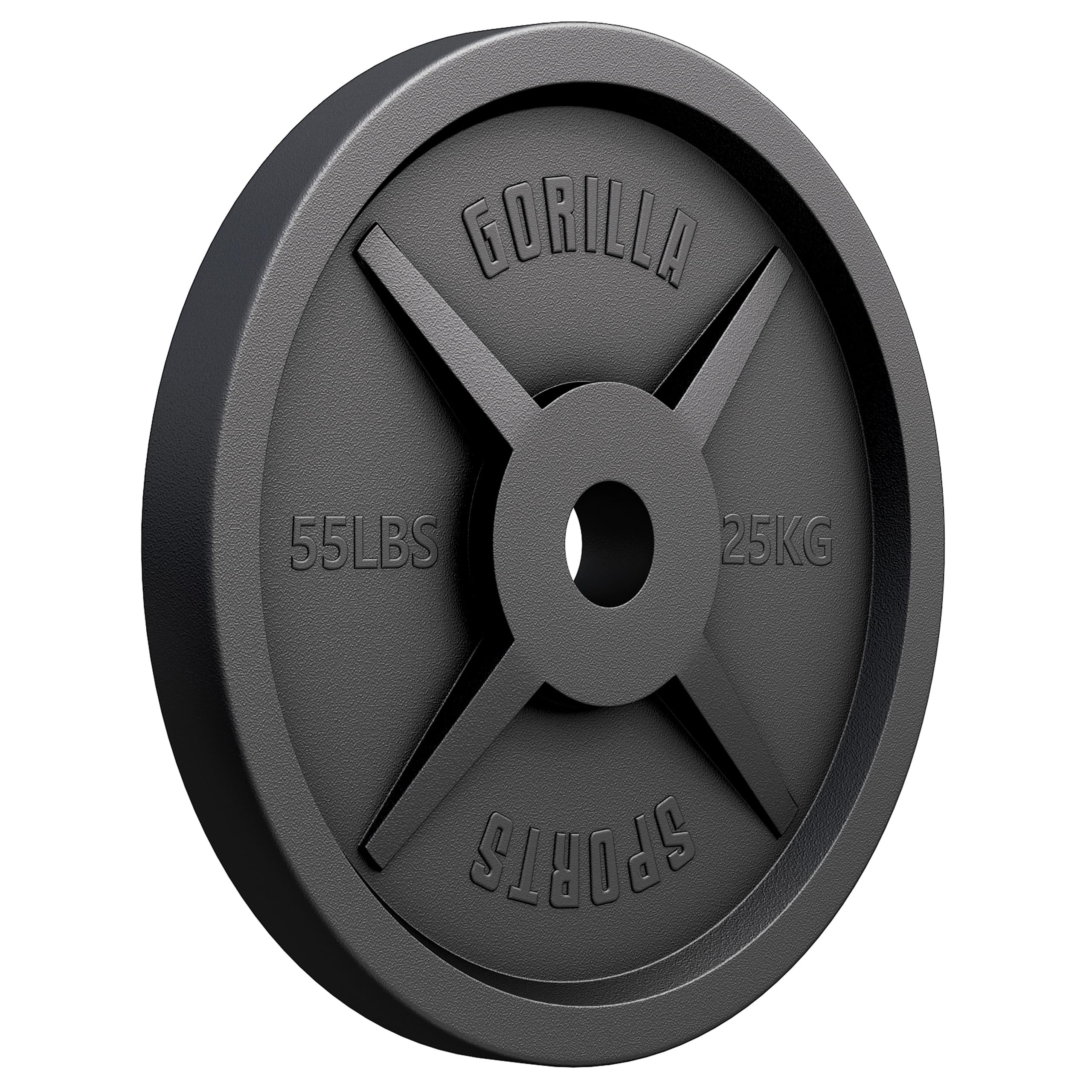 GORILLA SPORTS® Olympia - Discos de pesas (1,25 kg, 2,5 kg, 5 kg, 10 kg, 15 kg, 20 kg, 25 kg, 30 kg, orificio de 50 mm, hierro fundido)