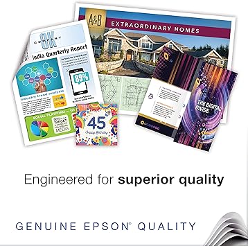 Epson Premium Presentation Paper MATTE (8.5x11 Inches, Double-sided, 50 Sheets) (S041568),Bright White