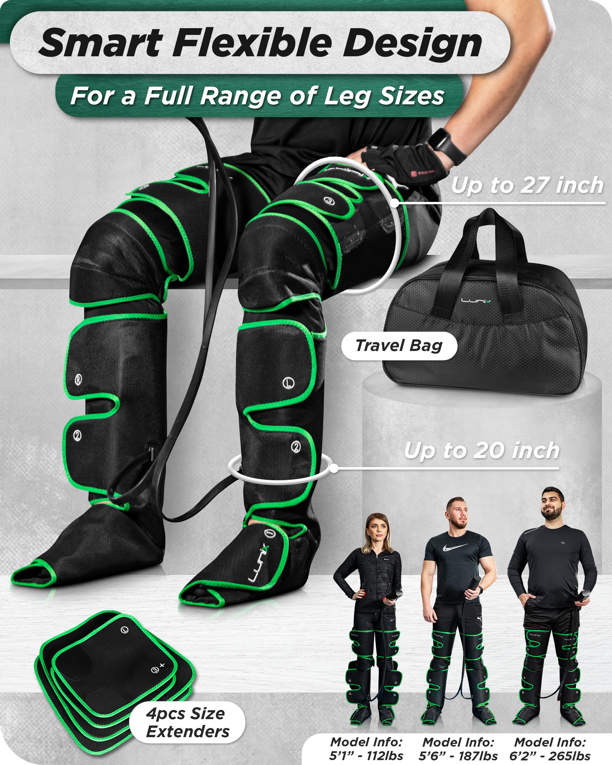 Amazon.com: Lunix LX10 FSA Full Leg Massager with Heat & Air
