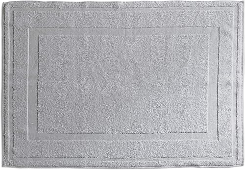 Brielle Home Emery - Tapete de baño de rizo de algodón turco, 20 x 28 pulgadas, color gris