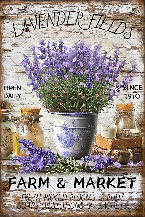 Curated visual reference: Amazon Com Cusde Purple Bathroom Decor Retro Lavender Metal Poster Photo Inspiration
