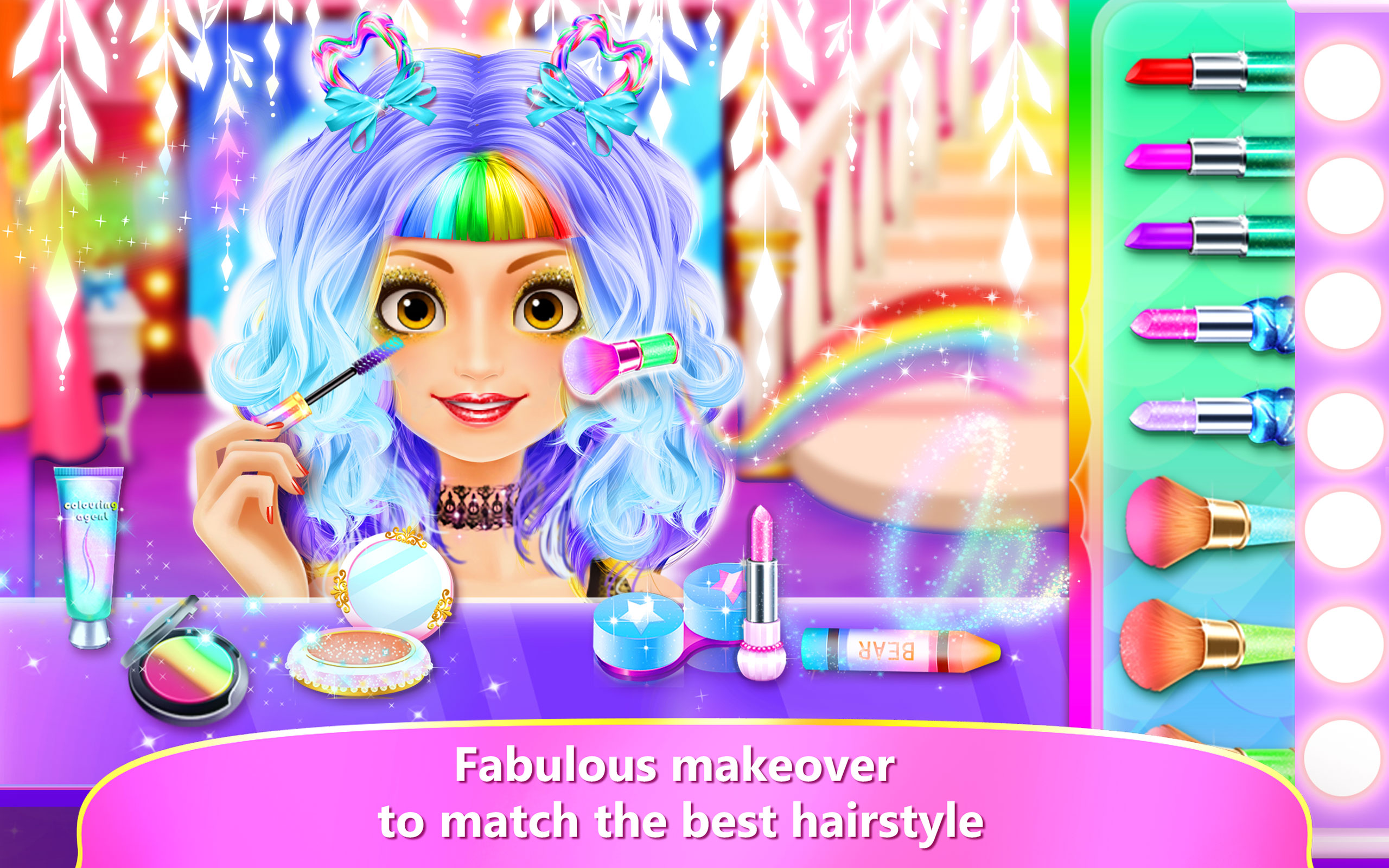 Rainbow Hair Salon Dress Up Amazon co uk Appstore For Android