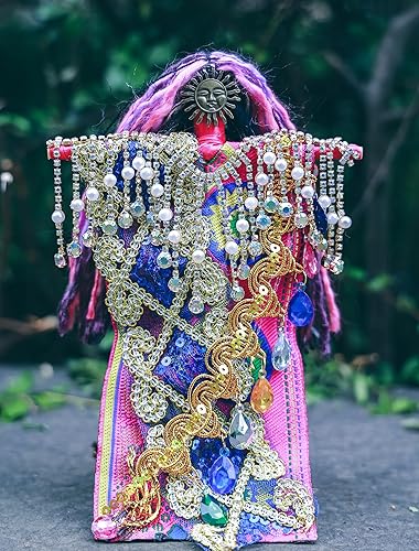 Spirit Doll - Muñeca de arte hecha a mano, muñeca de arte tribal hecha a mano, muñeca bohemia, muñeca curativa, diosa, espíritu de la tierra,