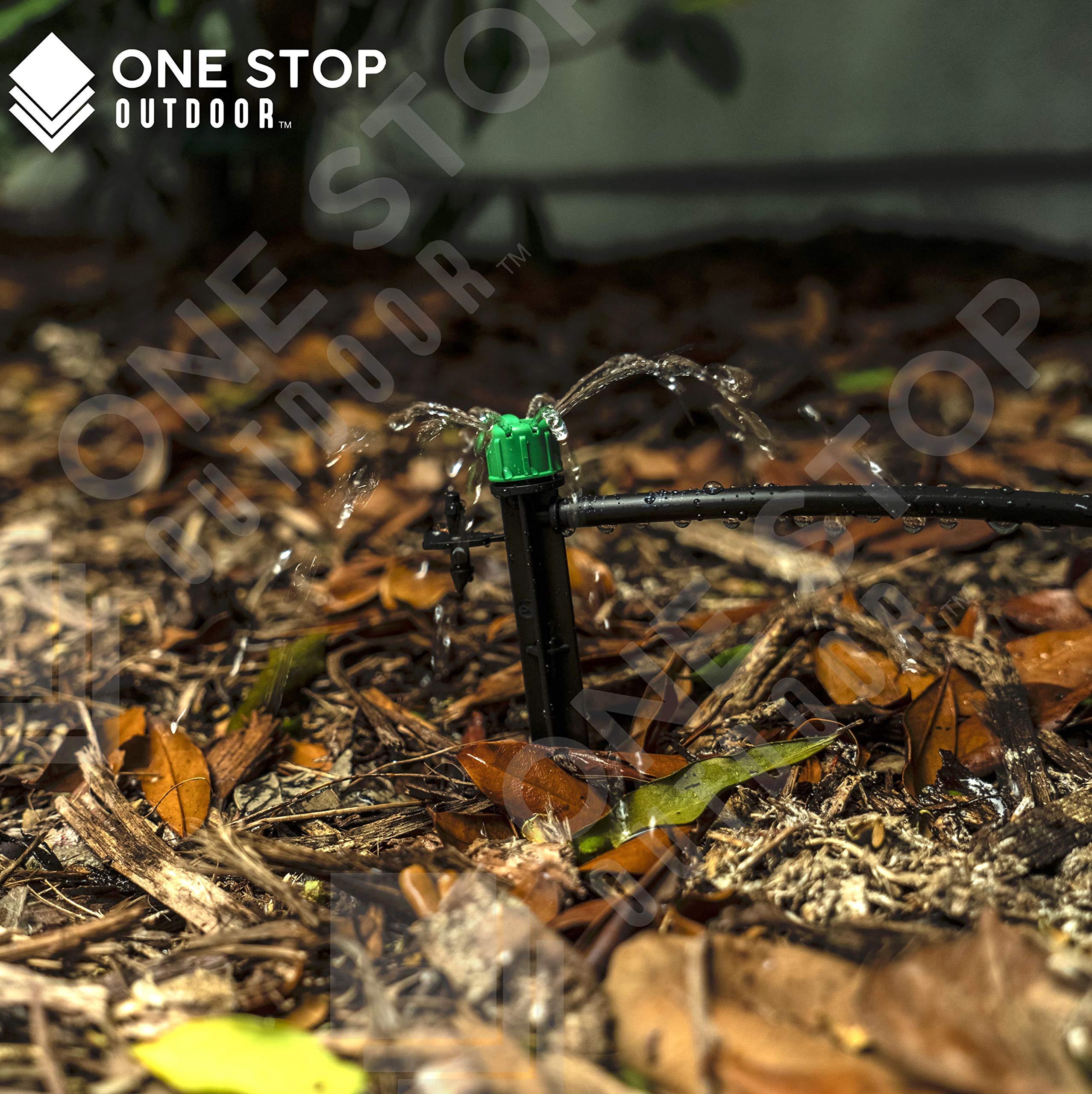 (100PACK) 1/4" Inch Universal 360 Degree Drip Emitter On 6" Stake