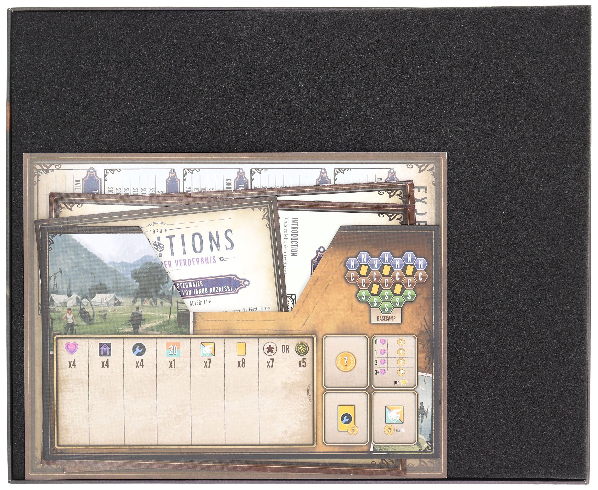 Feldherr Organiseur avec insert en mousse compatible avec Expeditions - Espace pour jeu de base + extension - Rangement pour matériel de jeu, protection pour miniatures