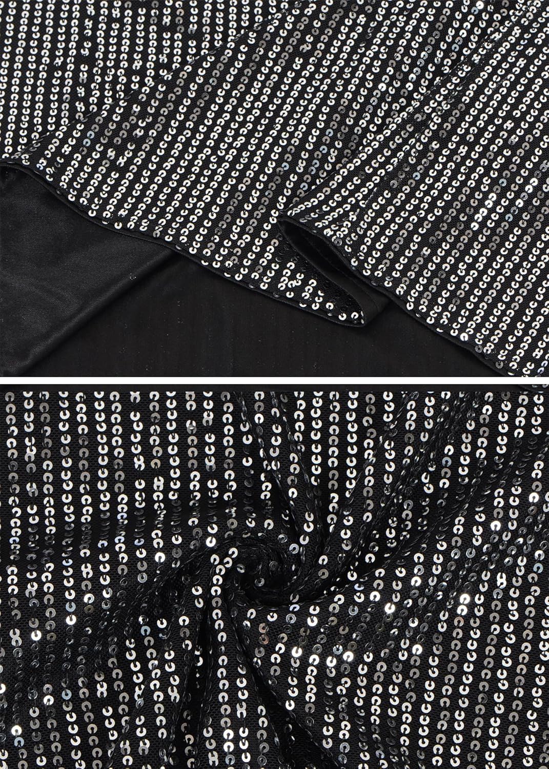 Anna-Kaci Women's Long Sleeve Sequin Blouse Sheer Mesh Top Sparkly Shirt for Holiday Party - Image 5