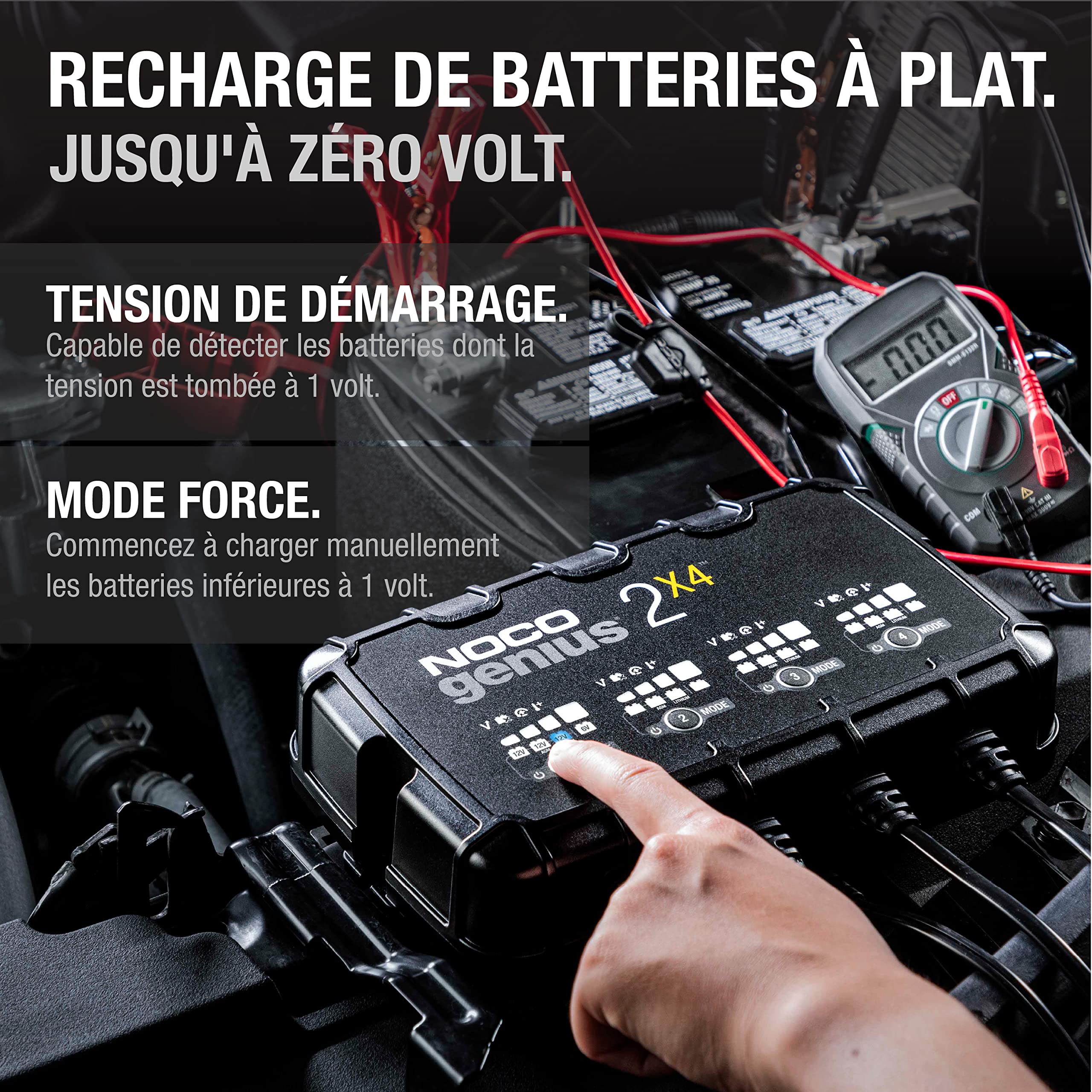 NOCO GENIUS1 6V 12V 30A Akıllı Akü Şarj ve Akü Bakım Desülfatör ,Siyah