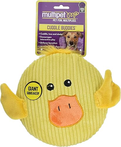 Miniatura 2 de Multipet 43205-1 Sub-Woofer Juguete de pato chirriante, 7 pulgadas, amarillo