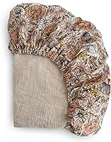 Vista 22 de mushie Sábana bajera ajustable de muselina extra suave 192 hilos 28 x 52 pulgadas (rubor)