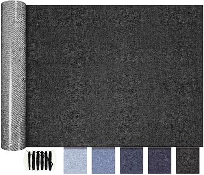 Extra Large Patches for Jeans, Extra Large Iron on Patches for Jeans, Denim Patch for Denim Inside and Outside, for Jeans Clothing Hole Repairing and DecorationBlack