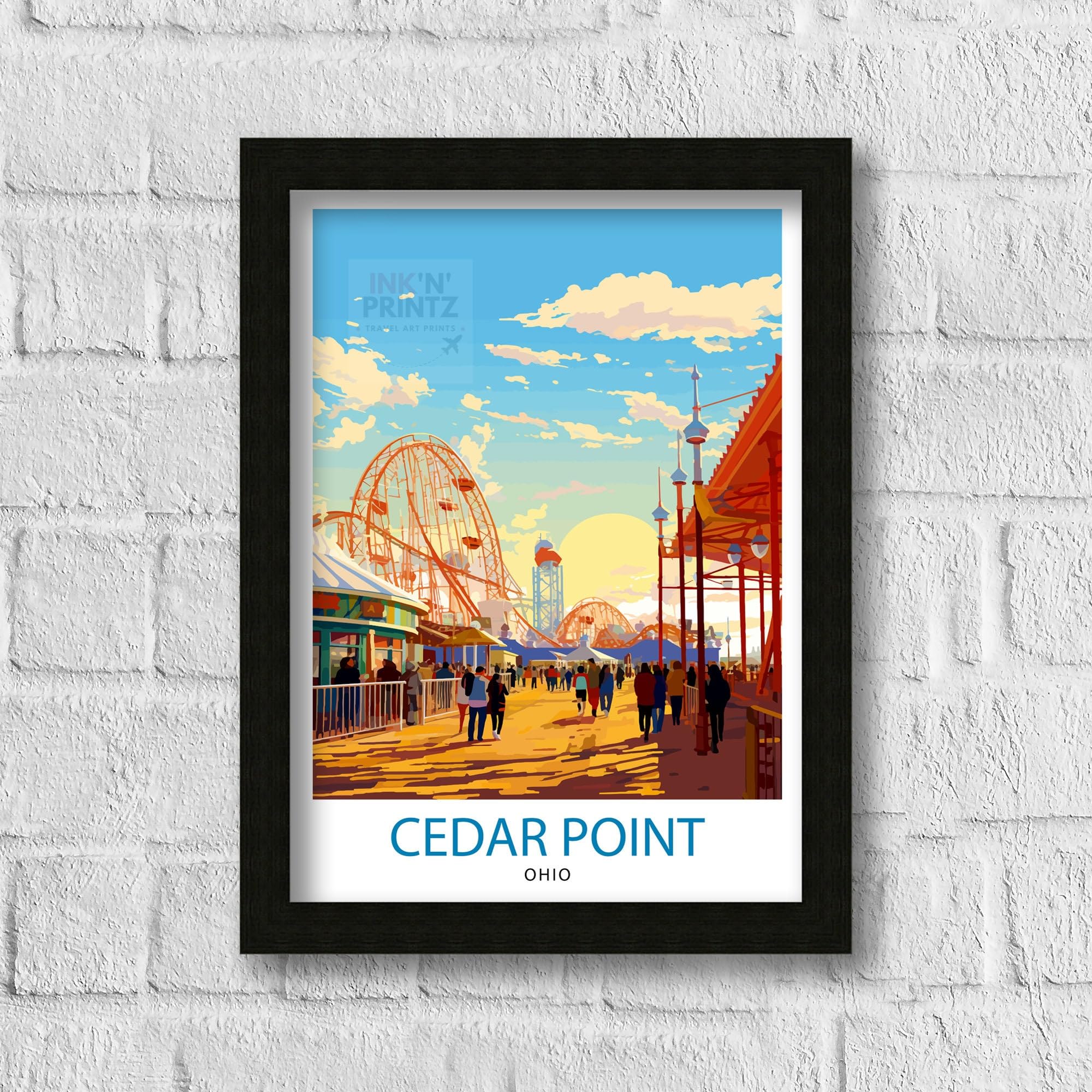 Amazon.com: Generic Cedar Point Ohio Print Amusement Park Art