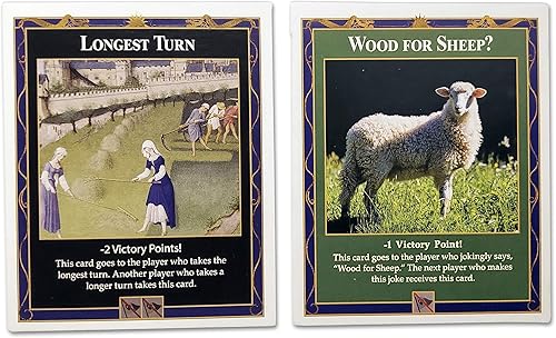 Miniatura 2 de Tarjetas de giro y madera más largas para ovejas compatibles con las expansiones de Catan, Seafarers, Cities and Knights y Catan