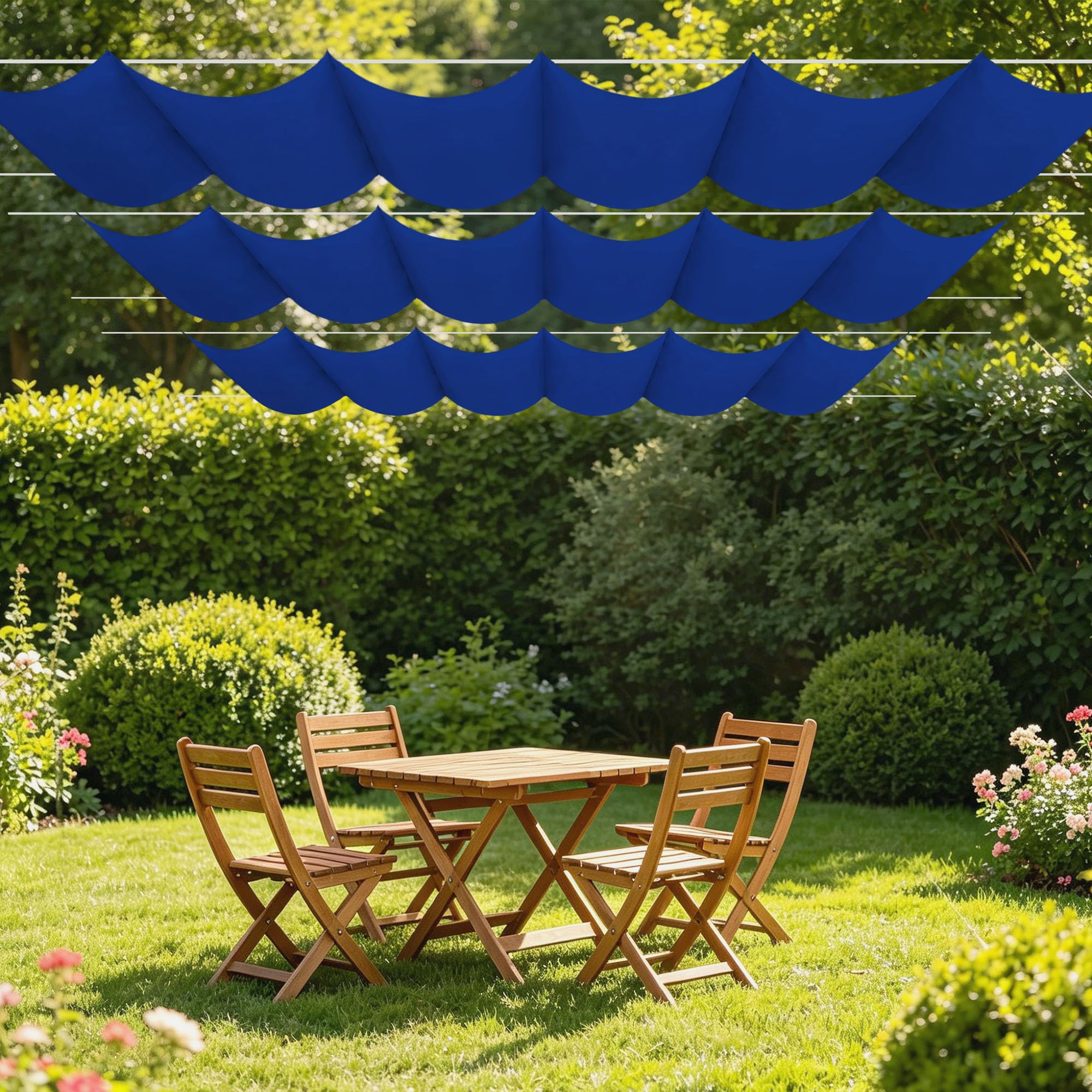 Toile d'ombrage rétractable 200 x 680 cm étanche pour jardin et terrasse