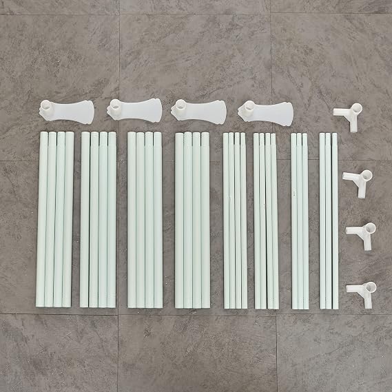 Mengersi Canopy Bed Frame Queen Size,Bed Canopy Frame Post Poles,Canopy Bed Curtains Frame Bracket Fit for Metal Bed Wood Bed Bedroom Decor,White