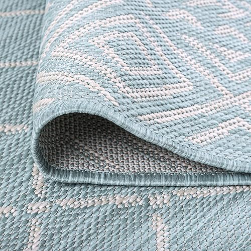 Miniatura 5 de Alfombra grande para interiores y exteriores, resistente al agua y a la decoloración, de 8 x 10 pies, para patio, terraza, porche, entrada, alfombra