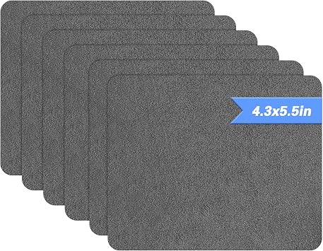 Azobur Sofa Fabric Repair Patch, 6 Piece Microfiber Patches, Self Adhesive Fabric Sofa Patch Repair Fabric, Luxurious Look, Quick Fix Sofa.Gray