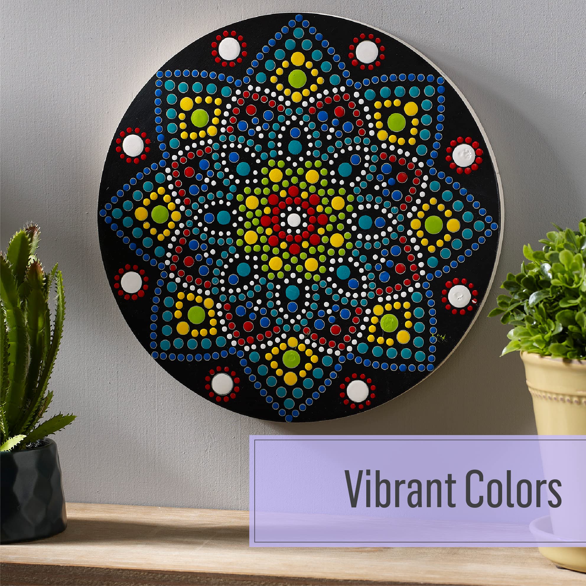 FolkArt Dots Set, 6 Piece Acrylic Paint Kit Featuring 6 Colors for DIY Indoor & Outdoor Multi-Surface Craft Projects, 49904 - Image 8