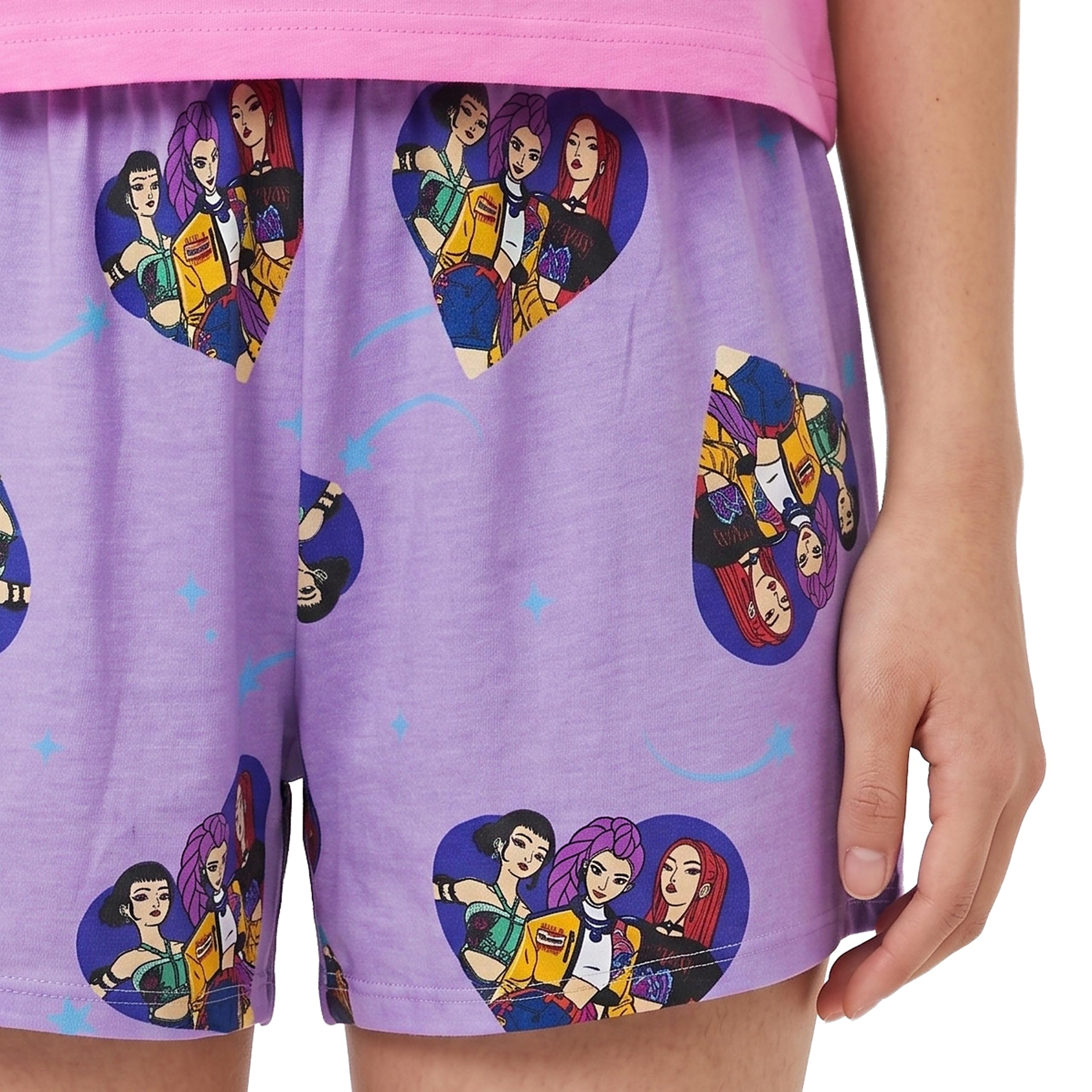 KPop Demon Hunters Pyjama Enfant, Rumi, Zoey Et Mira Pyjama Fille Manche Court