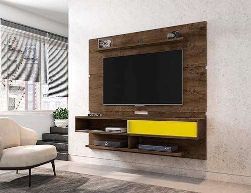Miniatura 2 de Manhattan Comfort Astor - Centro de entretenimiento flotante para sala de estar moderno con estantes multimedia, 70.86 pulgadas, marrón