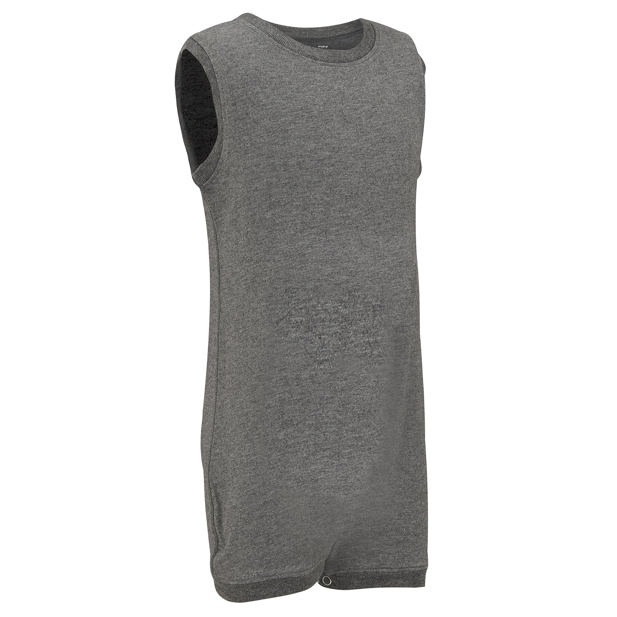 Kaycey Adaptive Clothing Kids – Sleeveless Popper Vest Bodysuit Crotch Snap Closure | Soft Cotton Tagless Sensory Undershirt | Special Needs Clothing Boys & Girls with Autism