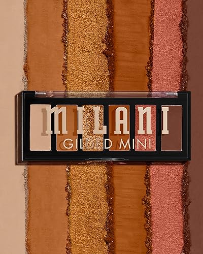 Miniatura 3 de Milani Mini paleta de sombras de ojos dorada con 6 tonos mate y brillantes, problemas de champán