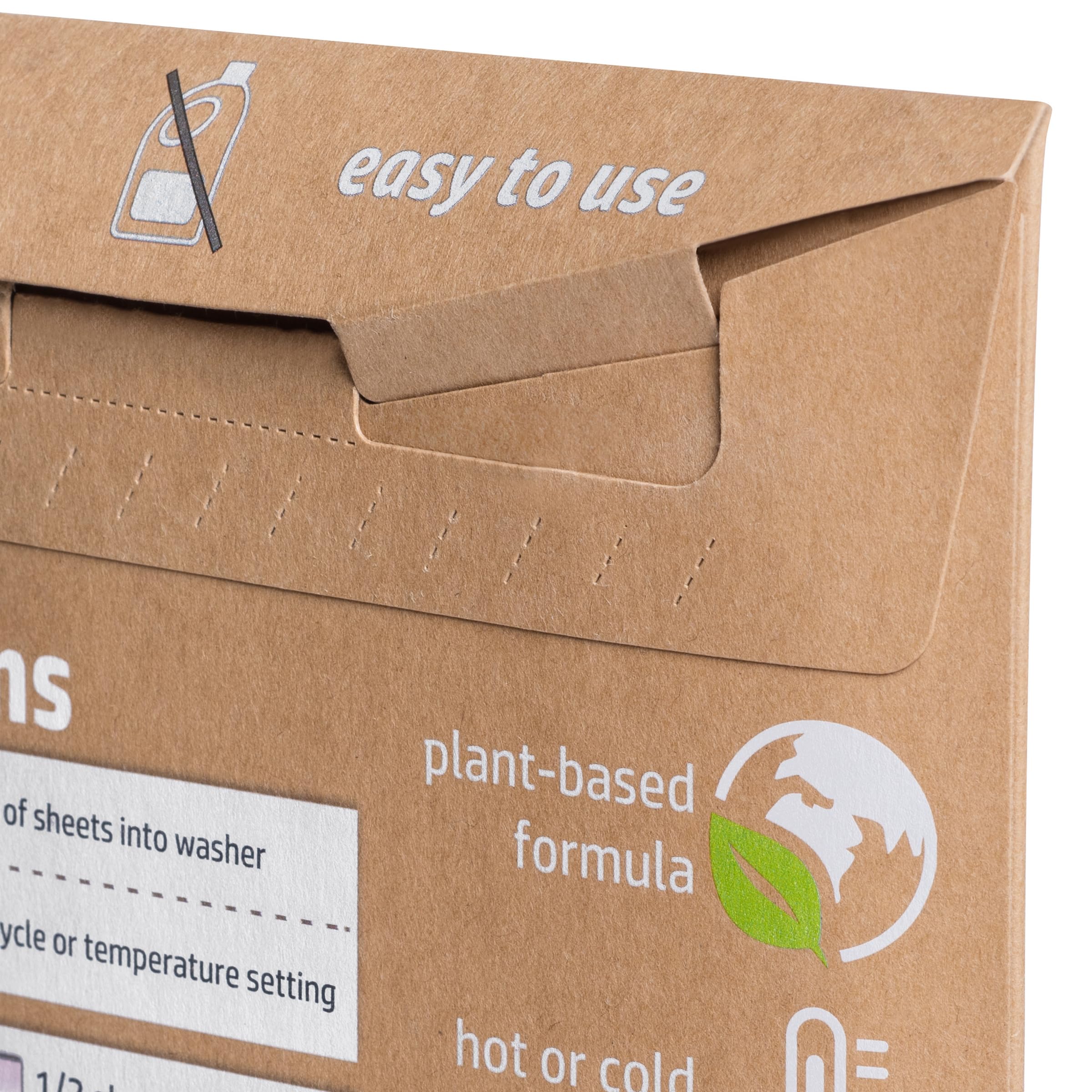Homevative Waschmittelblätter, leicht lösbar, 30 Blatt, Lavendel, umweltfreundliche Verpackung, ideal für Reisen, Uni, Waschküche und zu Hause, kompatibel mit HE-Maschinen