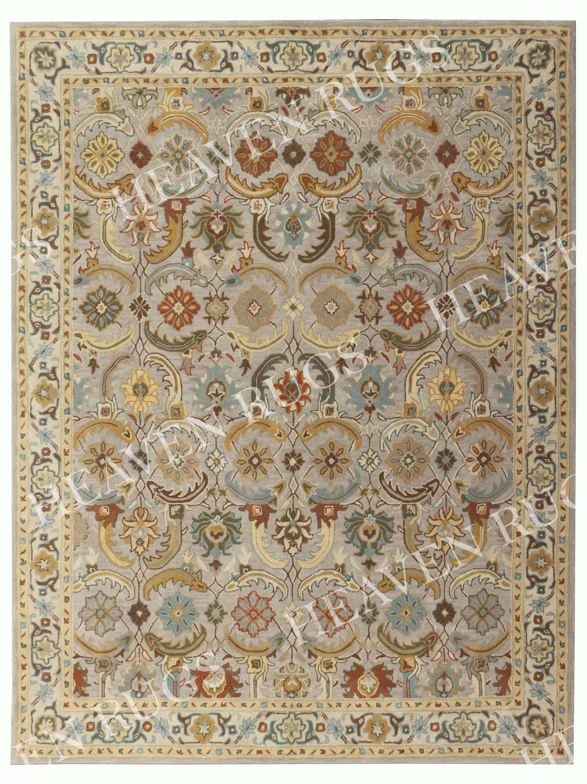 Tapis de salon Weavers haut de gamme collection de fleurs en EVA bleu sauge