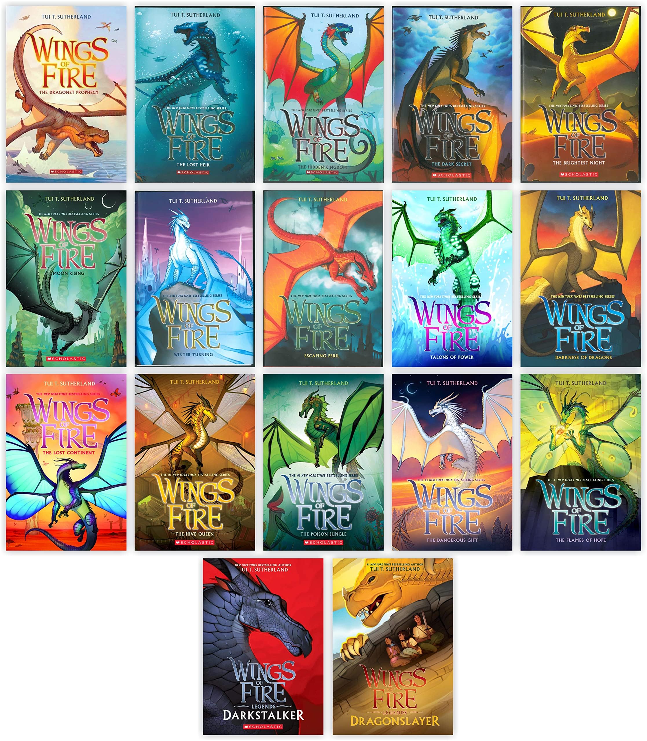 Wings of Fire Series Complete 17 Books Set: (Books 1-15) + Wings of Fire Legends(2 Books Set) Total 17 Books