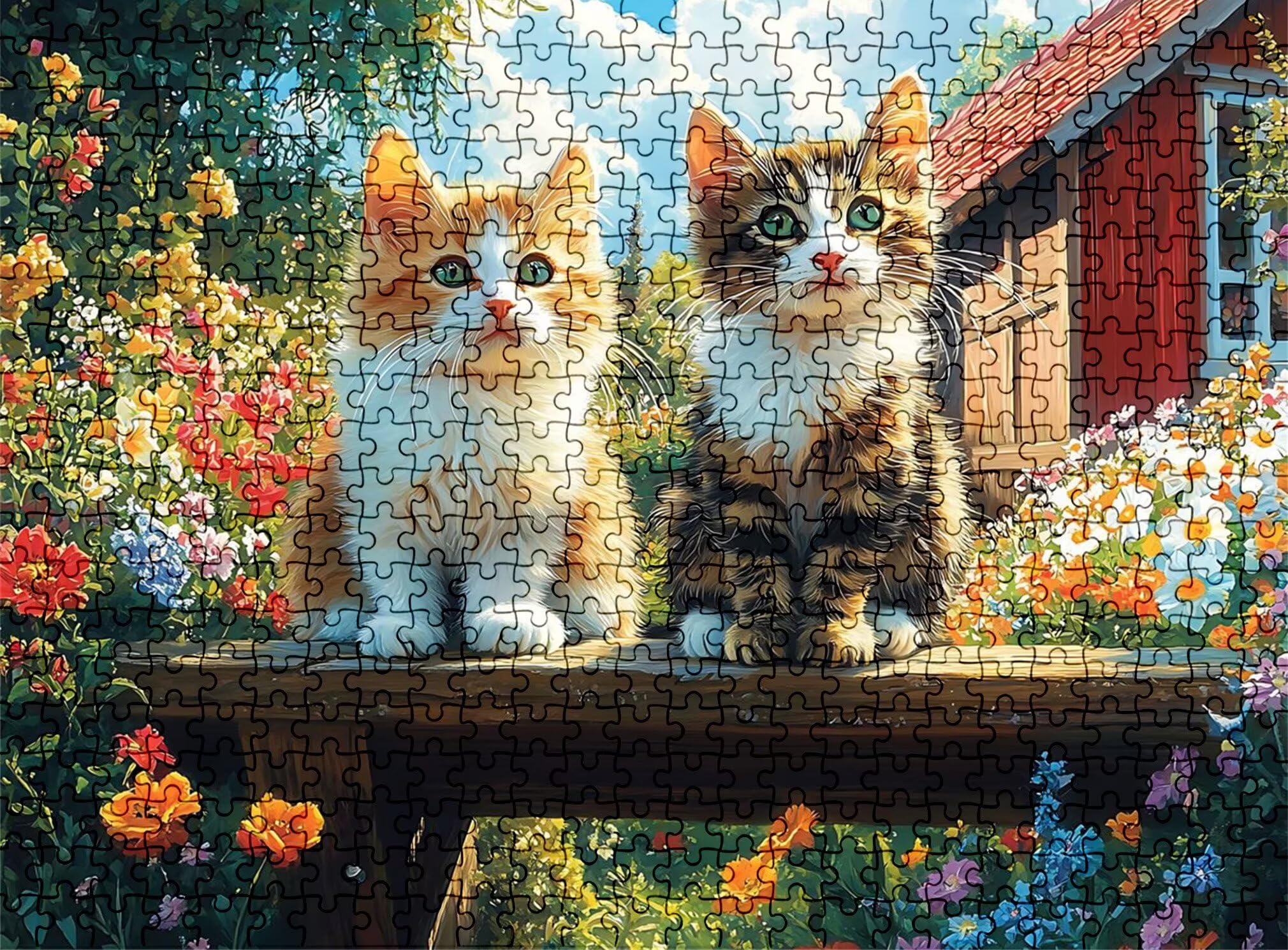 Puzzle 1500 Teile, Holzpuzzle Erwachsene Tier Katze-4 Impossible Klassische Jigsaw Puzzles 87 x 57 cm, Familien Spiel, Puzzle Stressabbau Denkspiel, Puzzle-Liebhaber w0-168