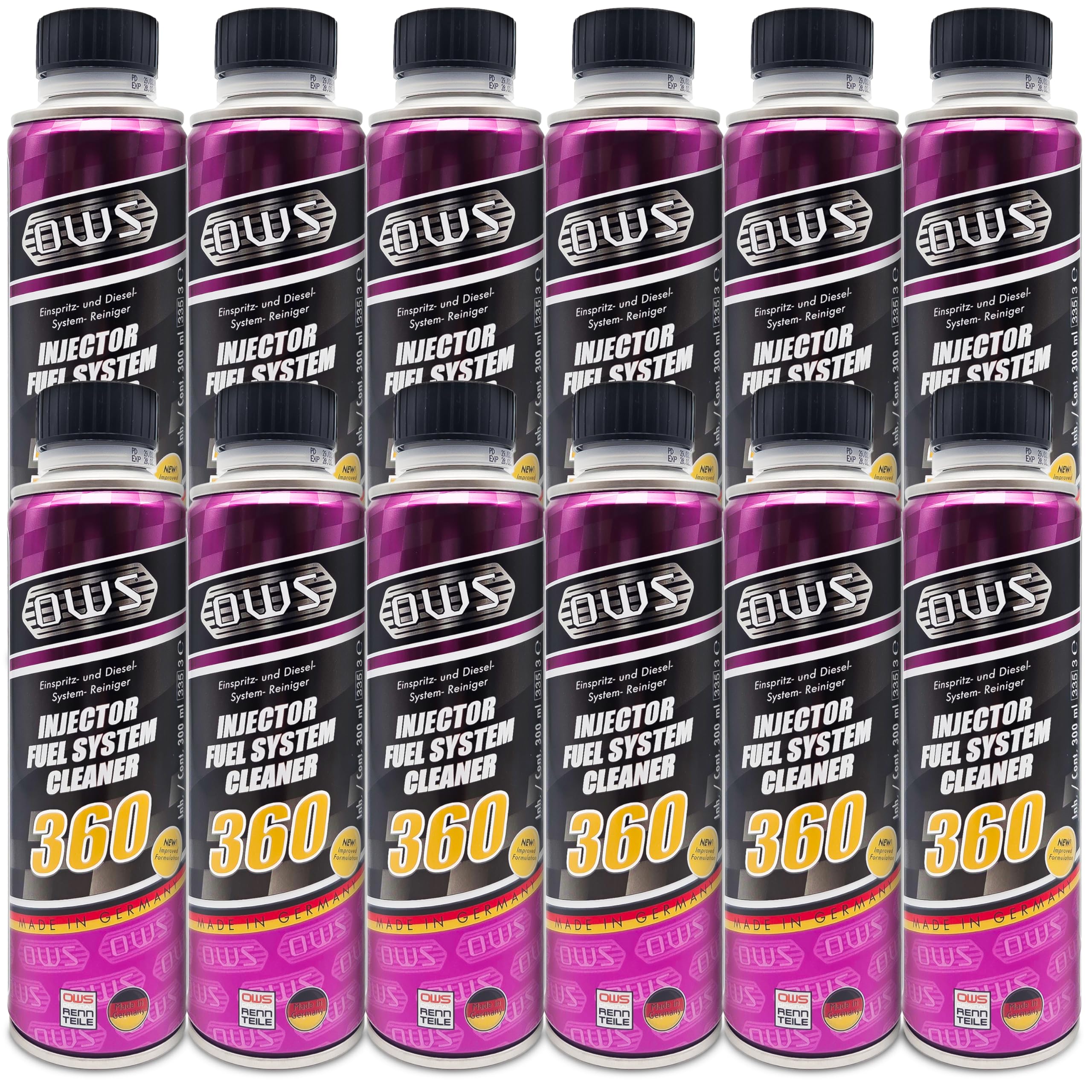 OWS 360 Injector Fuel System Cleaner Diesel Additiv 12x300ml | Reinigt Einspritz- & Dieselsystem vom Tank bis zum Brennraum | Dieselsystemreiniger verhindert Ablagerungen & Oxidation
