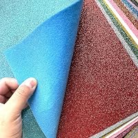 Jtnohx Csillámos Filc Készlet - 20 db 20x30 cm-es Filcanyag Kézműveskedéshez, Dekorációhoz, Partikhoz és Ünnepi Projektekhez 3