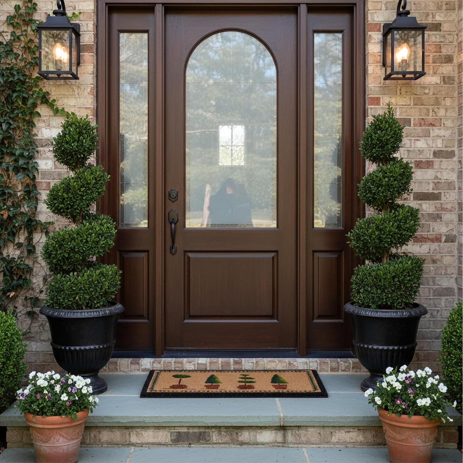 Home & More Calloway Mills 120741729 Topiary Doormat, 17"x29", Multicolor