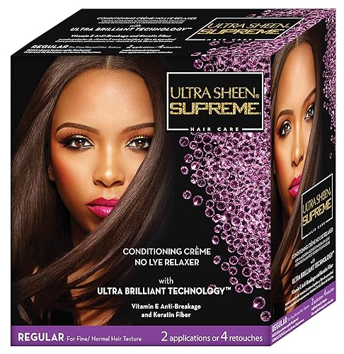 Ultra Sheen Supreme Crema acondicionadora sin lejía con tecnología ultra brillante, nuevo champú neutralizador de sulfatos, vitamina E, antirotura y