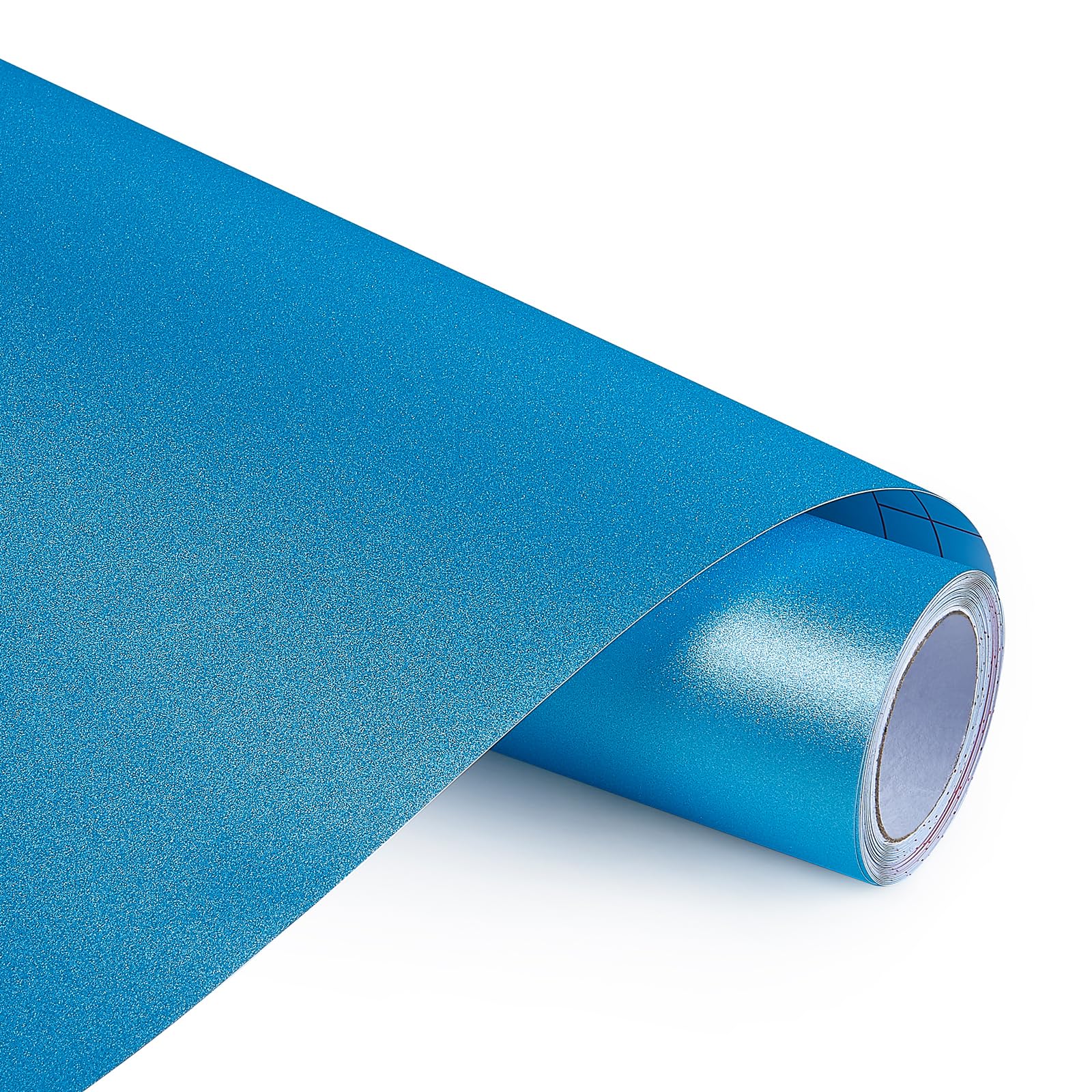 ANT Shimmer Vinyl Glitter Premium Permanent Adhesive Craft Vinyl, 12in x 15ft Roll, Sky Blue, Ideal for Indoor/Outdoor Use, Home Décor, Decals, Mirrors, Signs, DIY Projects