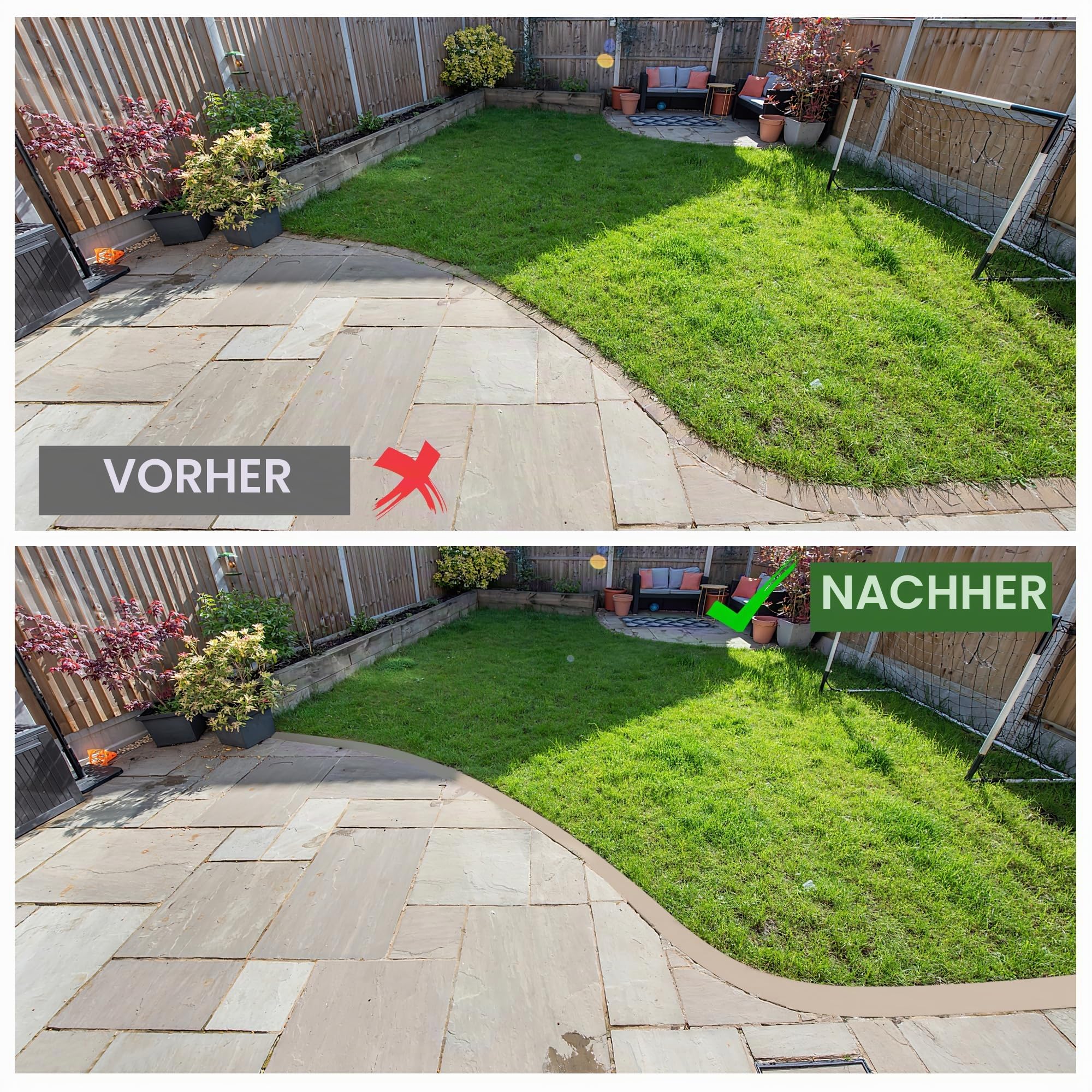 YEELOR Rasenkantenschneider, Handrasenkantenschneider mit verstellbarem Griff, geeignet zum Schneiden von Gras, das an Gehwegen, Einfahrten und Blumenbeeten übersteht, und zum Sauberhalten der Kanten