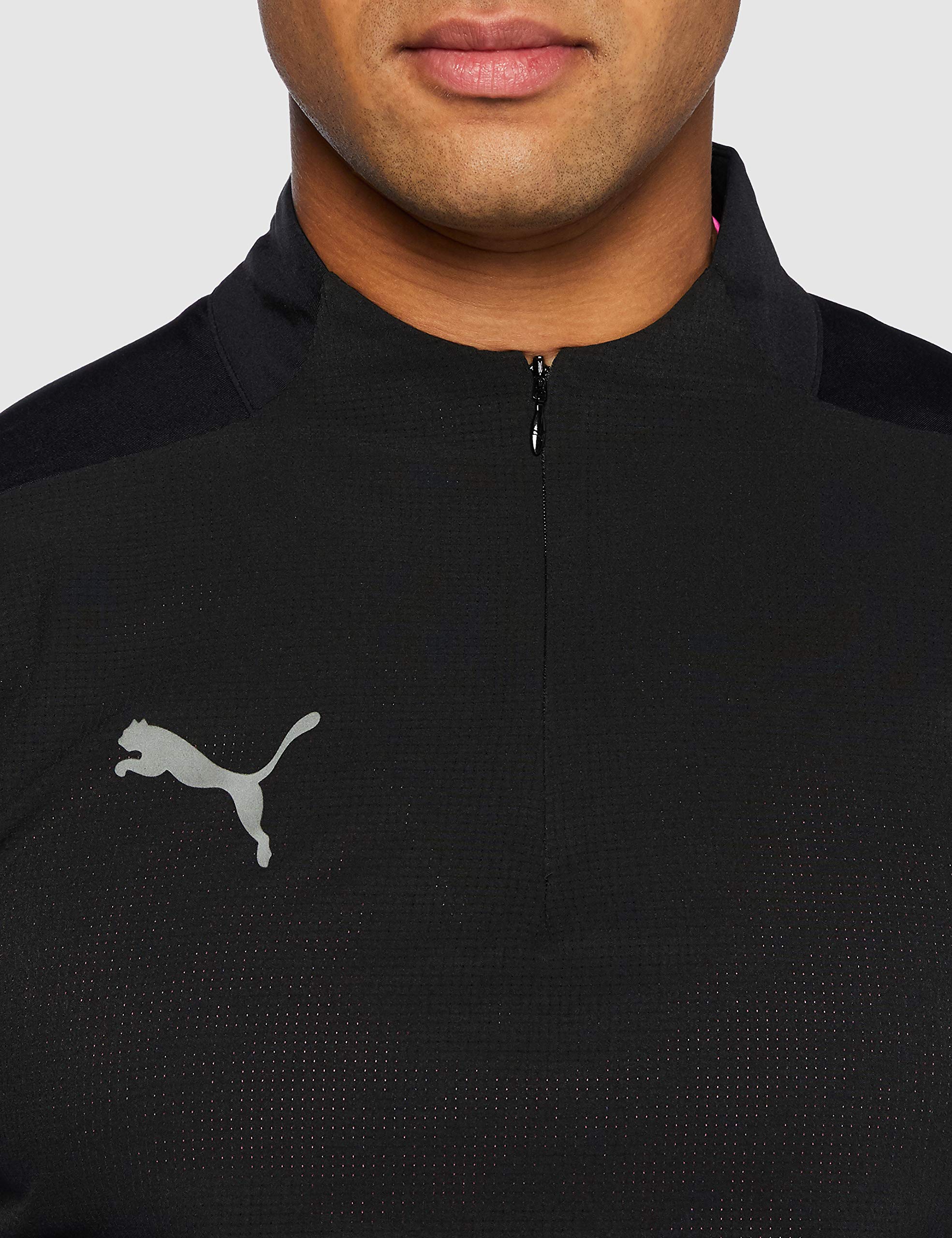 Puma ftblNXT 1/4 Zip Sweater - Puma Black/Luminous Pink, Small, Blue - Image 3
